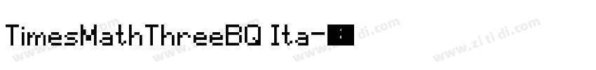 TimesMathThreeBQ Ita字体转换